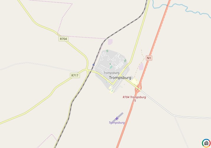 Map location of Trompsburg